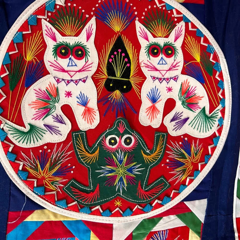 Handmade Asian throw